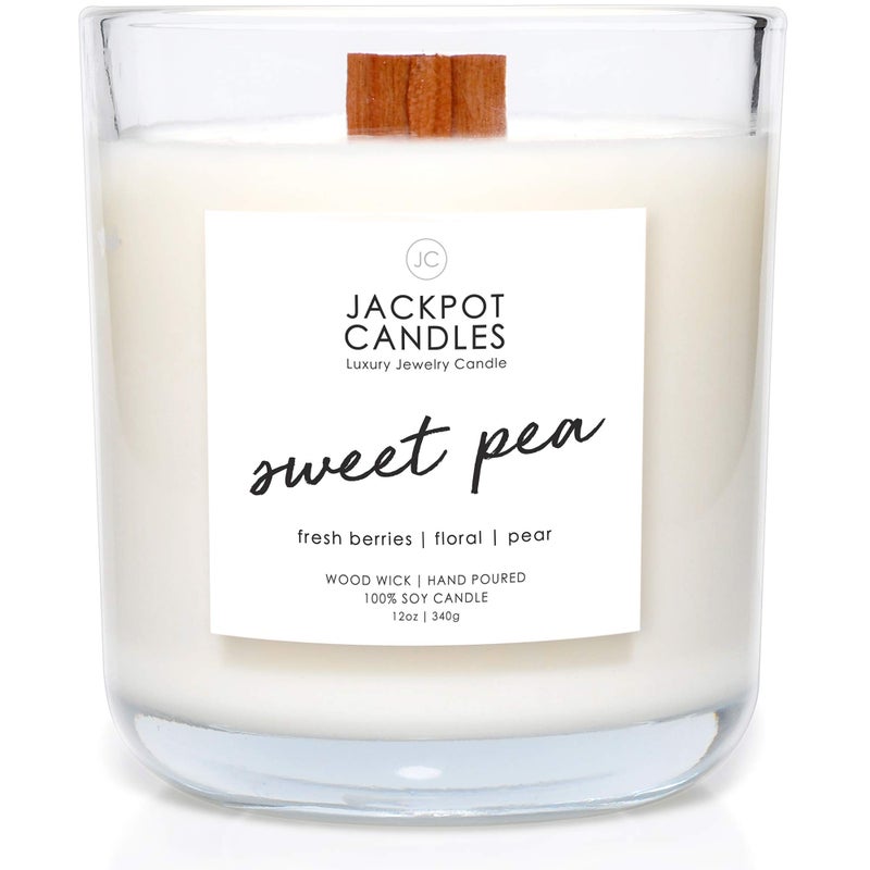 Jackpot Candles Sweet Pea Candle with Ring Inside (Surprise Jewelry Valued at $15 to $5,000) Ring Size 7 - Image 2